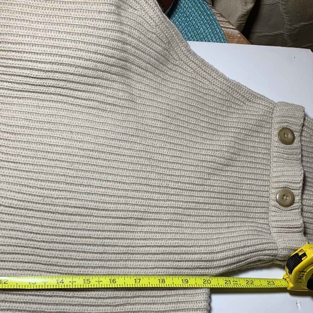 Ann Taylor Merino Wool Cashmere Blend Ribbed Cowl Neck Sweater M - Picture 5 of 14